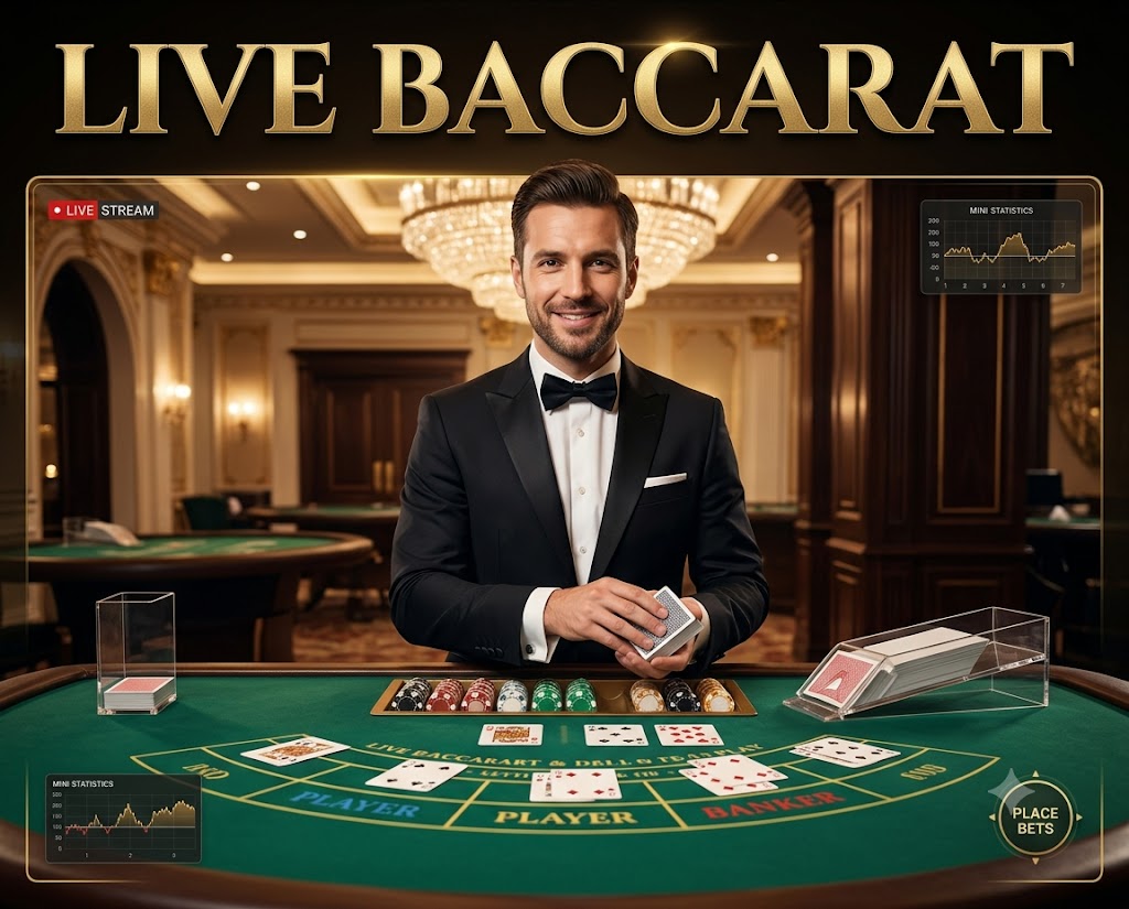Live Baccarat with professional dealer at JILI777