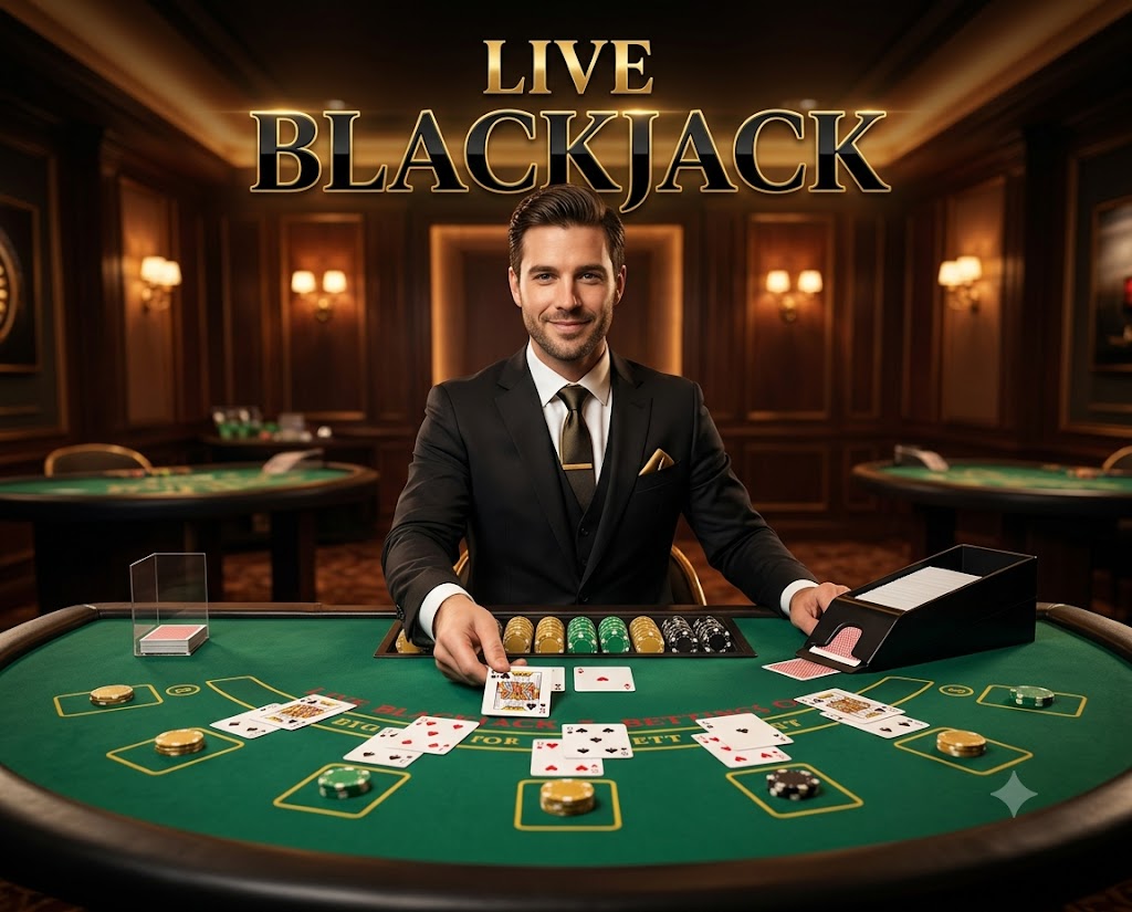 Live Blackjack dealer at JILI777 online casino