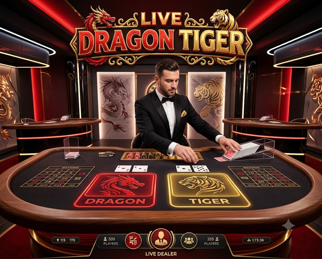 Live Dragon Tiger game at JILI777 with real dealer